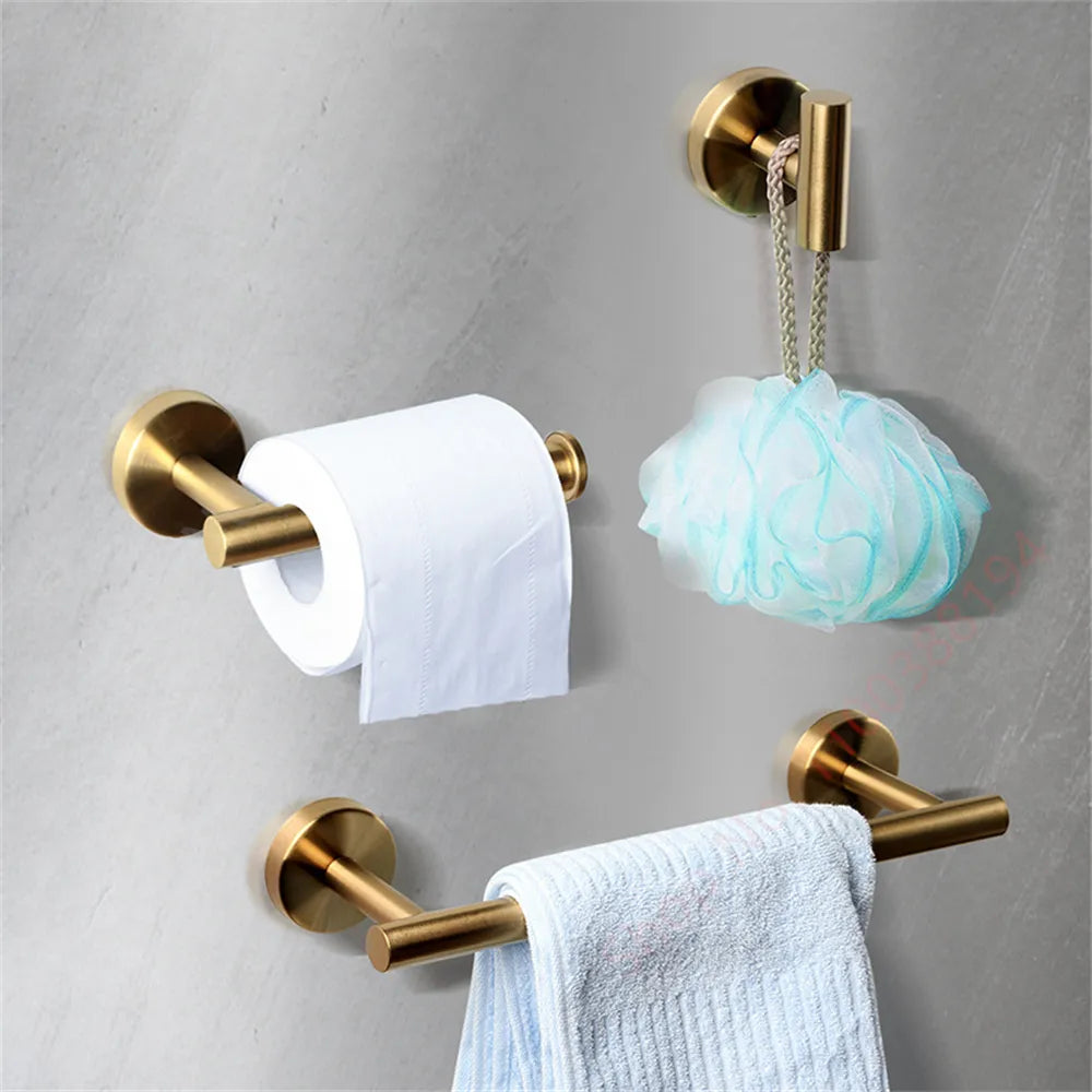 Toilet Towel Paper Holder Adhesive Black Silver Kitchen Roll Paper Stand