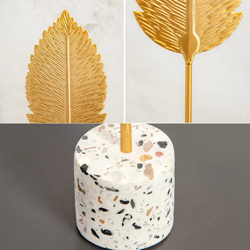 Nordic Gold Ginkgo Leaf Crafts Leaves Sculpture Luxury Decor Home