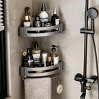 Bathroom Storage Wall Mount Corner Shelf Shower Holder Shampoo