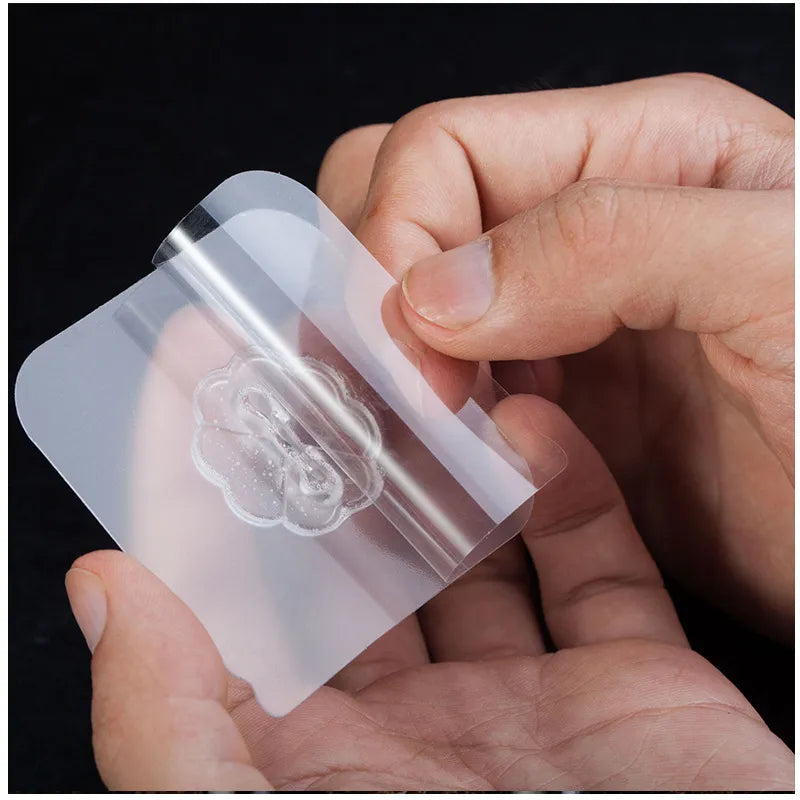 Transparent Stainless Steel Strong Self Adhesive Hooks Key Storage Hanger