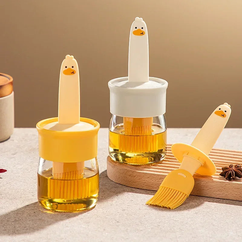 Silicone Bottle Kitchen Pancake Baking Silicone Brush Heat-resistant Glass Oil