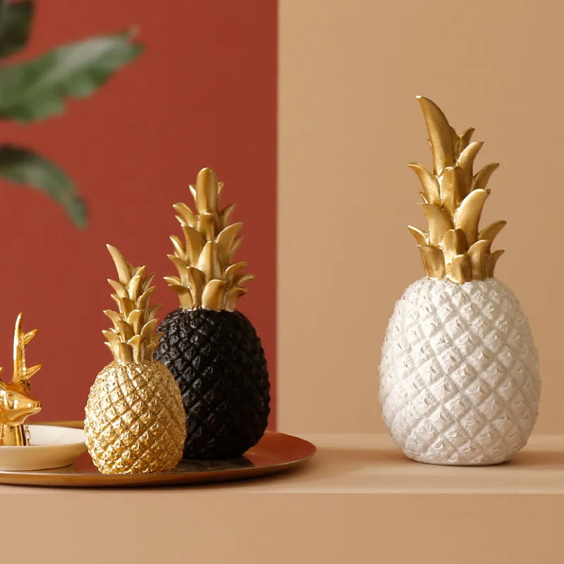Style Resin Gold Pineapple Home Decor Cabinet Window Display Craft luxurious