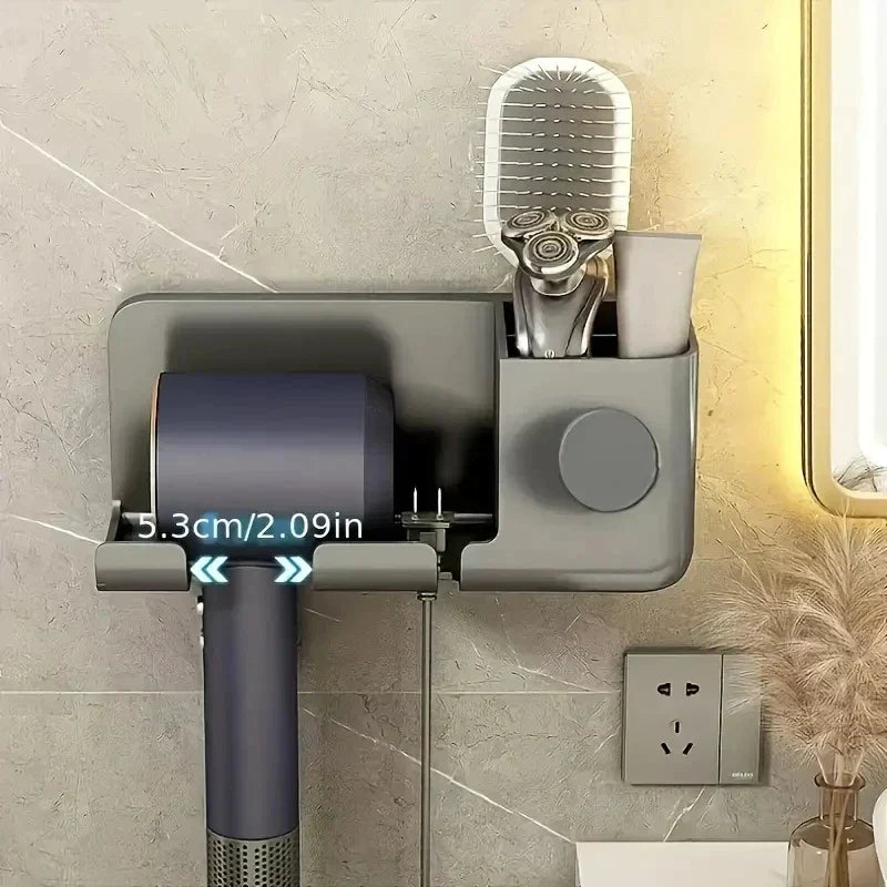 Hair Dryer Holder Home Bathroom Wall Stand Hair Dryer/Toothbrush Bathroom