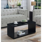 Mini Coffee Table for Wood Living Room Faux White Marble Modern Living