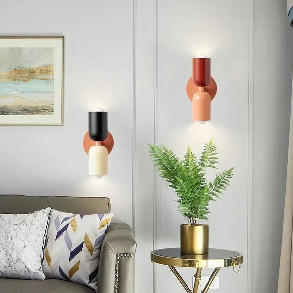 Nordic LED Wall Lamps Modern Minimalist Cream Double Head Lights