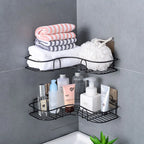 Bathroom Corner Storage Shelves Wall Mounted Rack Shampoo Storage