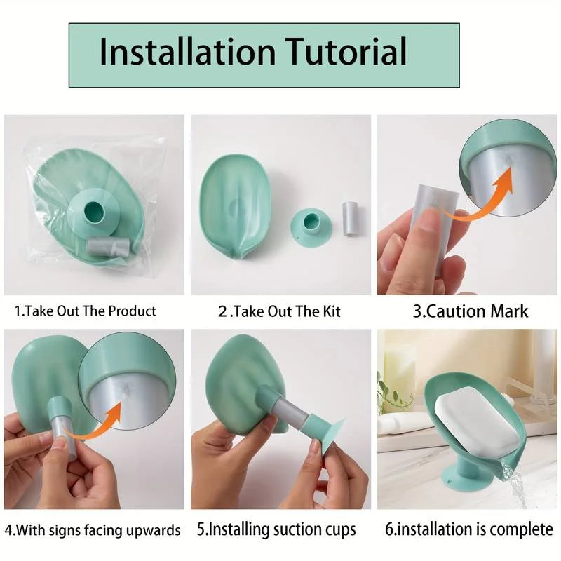 Soap Box Drain Soap Holder Bathroom Accessories Suction Cup Soap