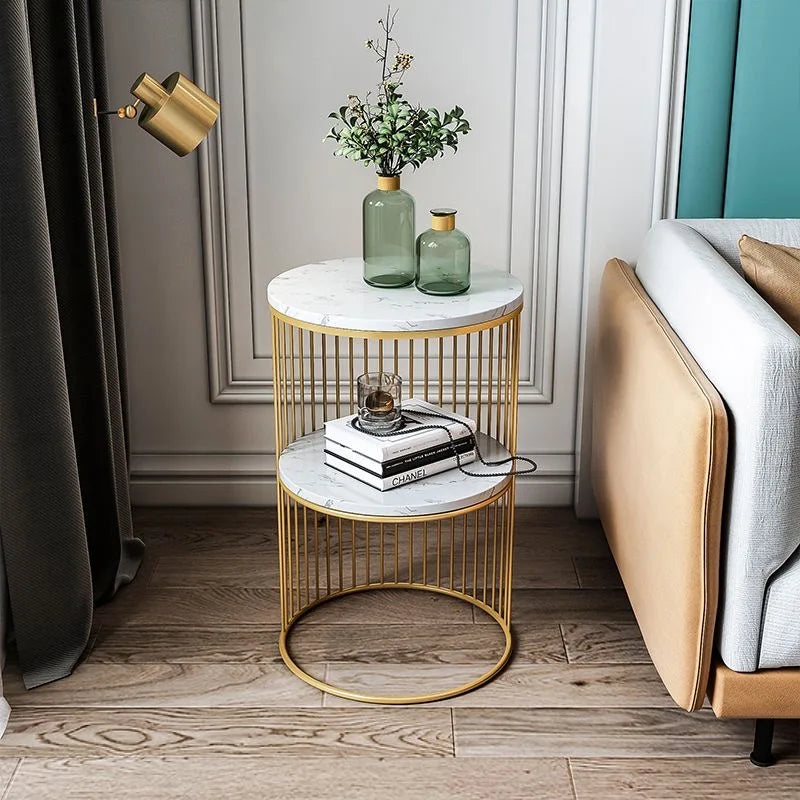Light Luxury Side Table Small Coffee Table Flower Few Sofa Corner Cabinet