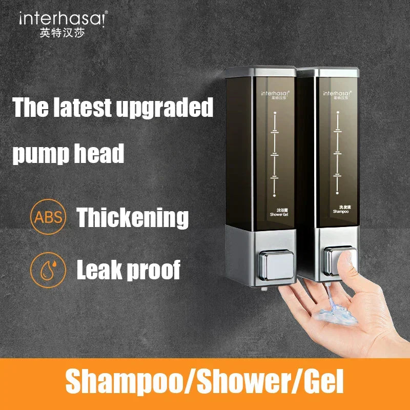 Wall Soap Dispenser Shower Dispenser Chrome Finish Square Liquid Soap