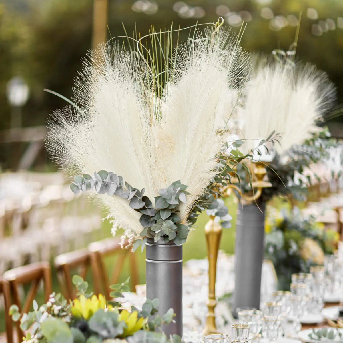 Artificial Fluffy Pampas Grass Bouquet Wedding Party Decoration Flowers